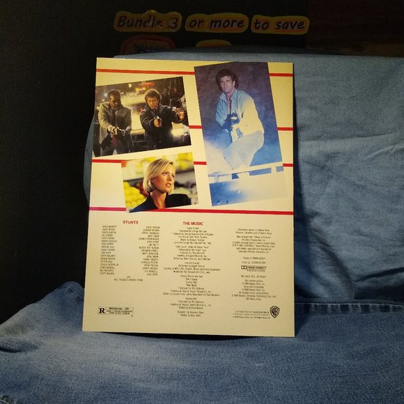 Lethal Weapon Soundtrack Goldstamp Promo w/Lethal Weapon 2 infopost RARE!! - Picture 8 of 8
